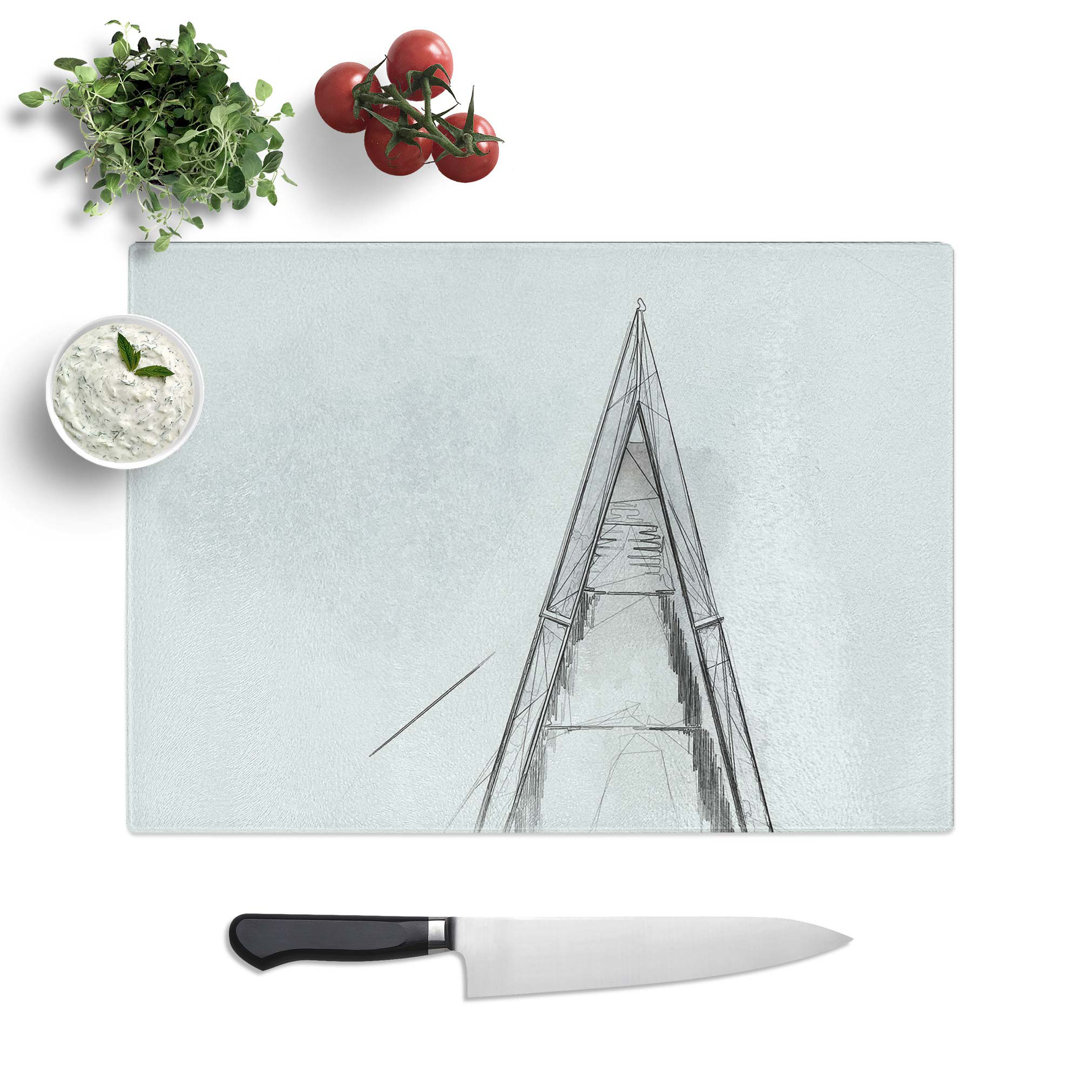 Tempered Glass Architecture Sketch Vol.3 Chopping Board