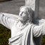 Statue de Jésus Glorifié sur croix