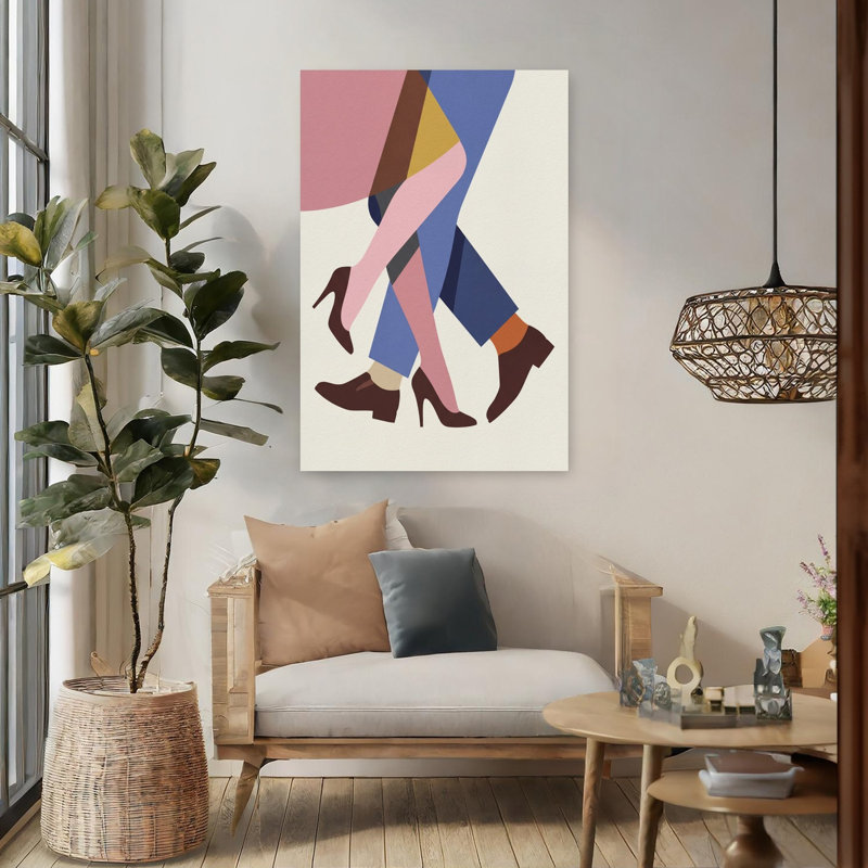 Art abstrait contemporain abstrait abstrait dansant, H 48 po x l 32 po