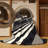 Machine Washable Aust Rally Car Drift Modern & Contemporary Striped Rug in Gray – Black Binding-28644130