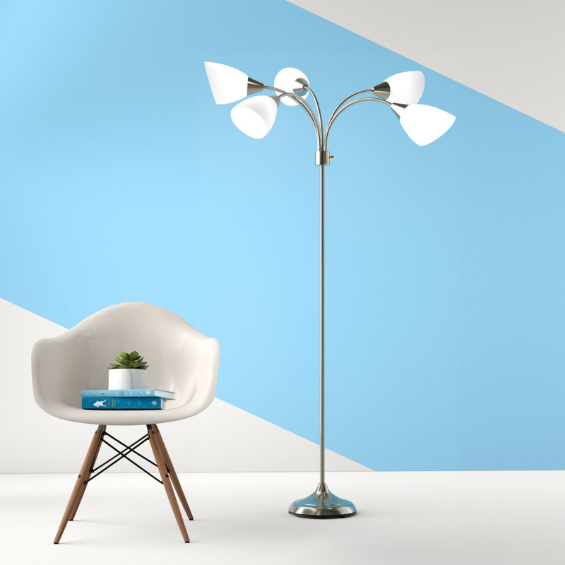 Cailani 67'' Tree Floor Lamp, Brushed Steel