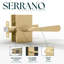 Méga poignées Serrano, ensemble de 1 poignée de porte de passage - Poignées sans serrure pour le couloir et le placard, convient à toutes les portes standard - Laiton satiné-131666856-131666857-131666860