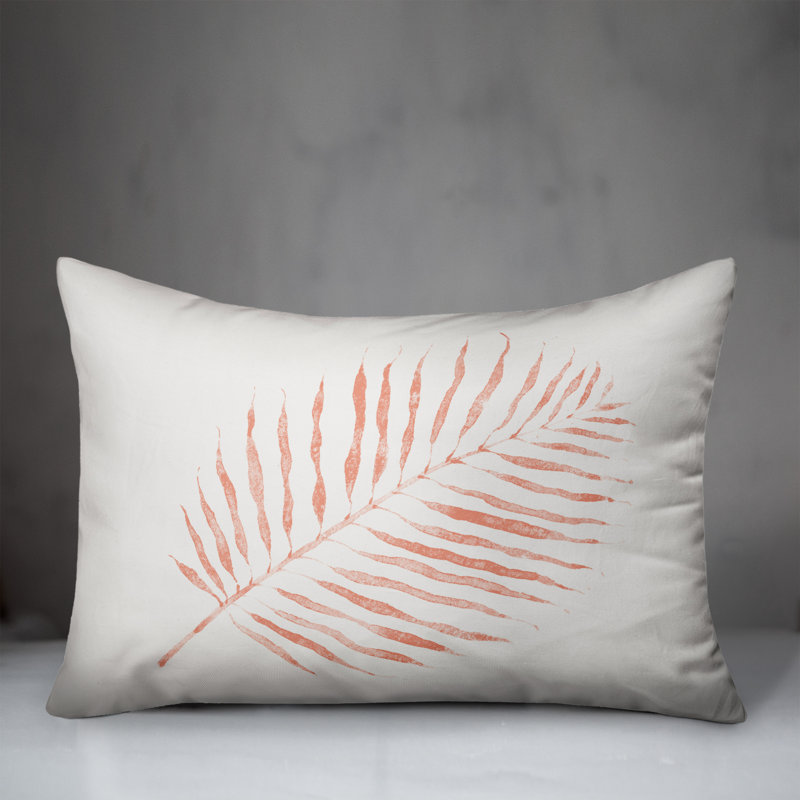 Floral Throw Pillow, Orange