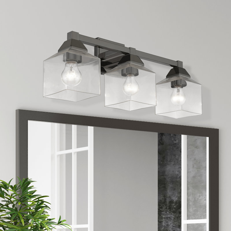Ashanni 3 - Light Dimmable Vanity Light, Black Chrome