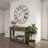 Renata Round Oversized Shiplap Farmhouse Wall Clock