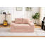 Canapé deux places à compression en mousse à mémoire de forme de 142 cm (56 po), rose, sans assemblage