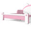 Lit plateforme tapissier pour enfant complet en forme de chat, cadre de lit pour enfant à profil bas de style princesse pour chambre à coucher, blanc et rose-917340044
