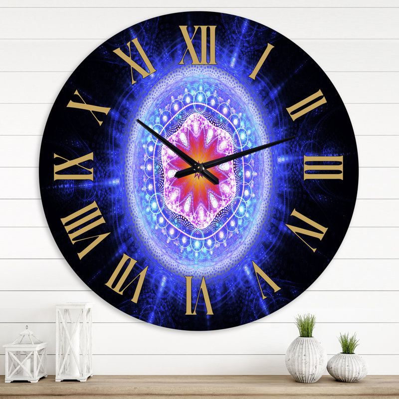 Fractale portail magique VI - horloge murale moderne, Grand