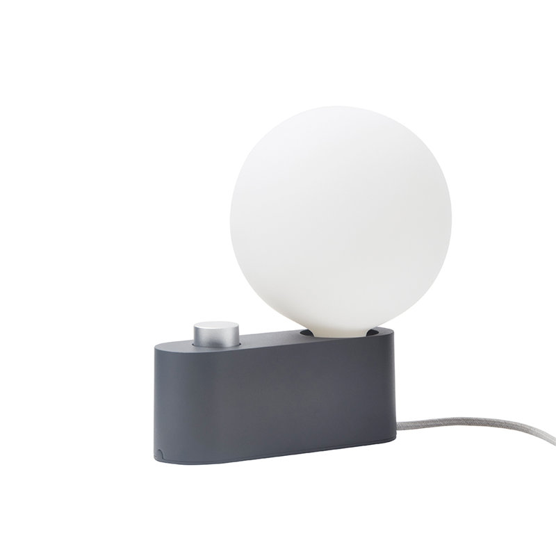 Sphere IV Glass LED Table Lamp, Charcoal Black