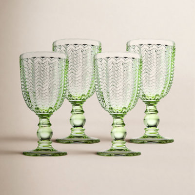 Twill Ribbed Crystal Goblet