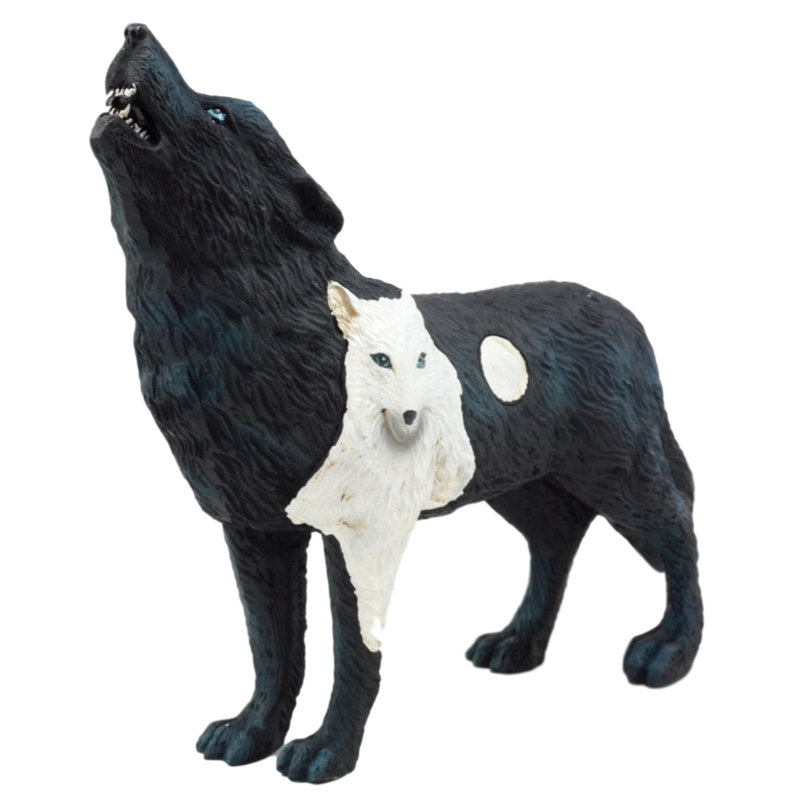 Figurine bébé hurlant loup totem d’esprit tribal native Leeton