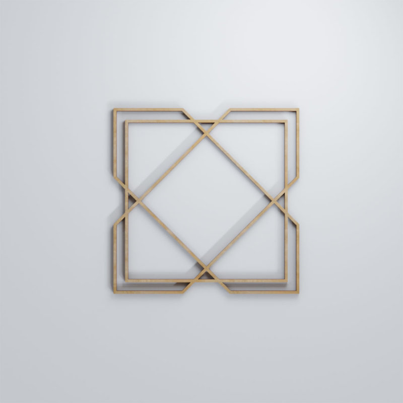 Panneaux muraux décoratifs en bois Kiowa, Bouleau, H 7 3/8 po x l 7 3/8 po x P 1/4 po