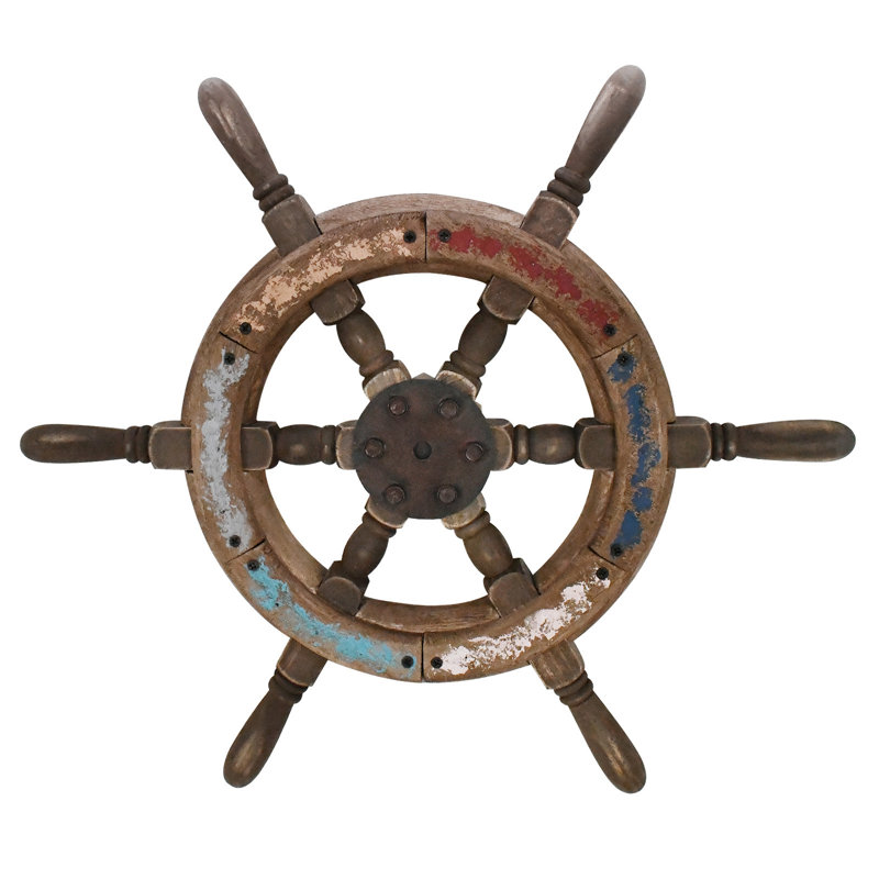 Roue (s) de bateau en bois, H 17 po x l 16 po x P 2 po