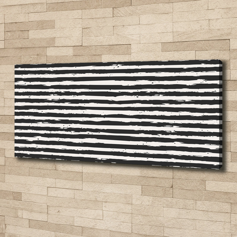 Black And White Stripes - Wrapped Canvas Print