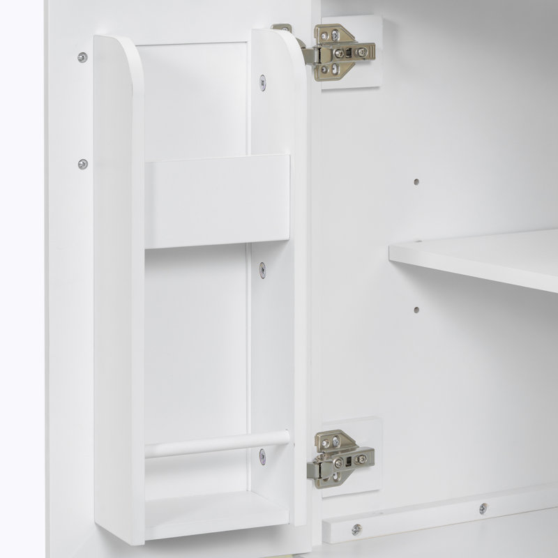Ensemble de meuble-lavabo simple 24,2 po avec plateau en céramique Sarjeet, Blanc