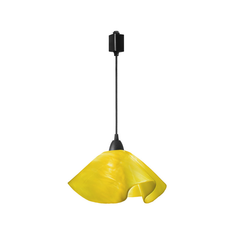 Luminaire suspendu Dale, Grand, Nickel, Jaune canari