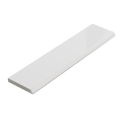 Marbella Magnum Super White 3" x 12" Porcelain Bullnose Tile Trim