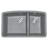 32 in. x 19 in. Quartz Undermount 60/40 Double Bowl Kitchen Sink-89728296