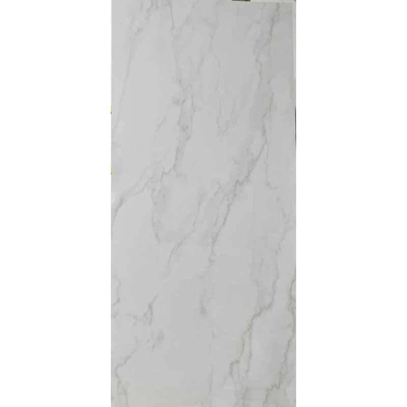 Polymarm 48" W 80" H 48" D Two Wall Composite Shower Wall Panel Surround, Calacatta Venice
