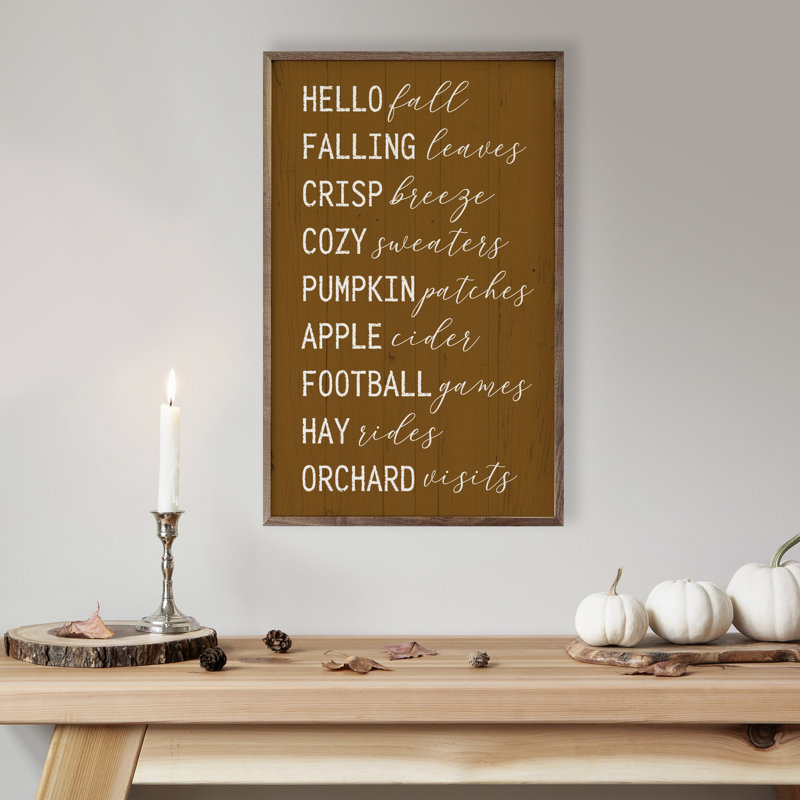 Hello Fall Favorite - orange, H 16 po x l 10 po