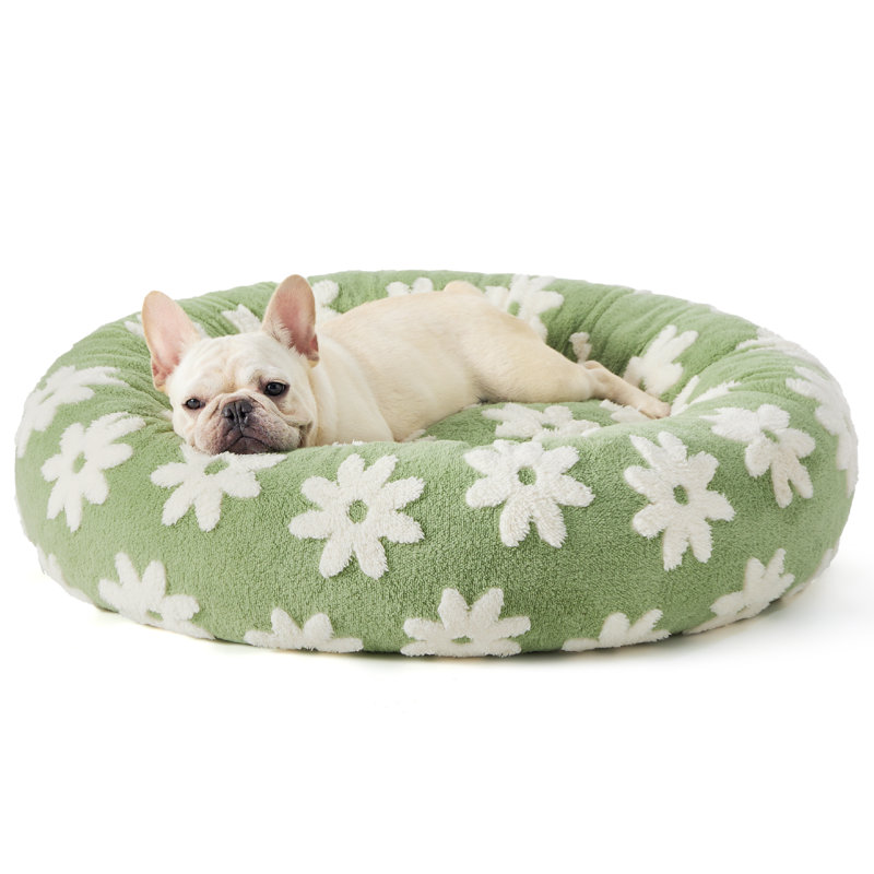 Lit pour chien Lesure Donut, M (H 8 po x l 30 po x P 30 po), Marais floral