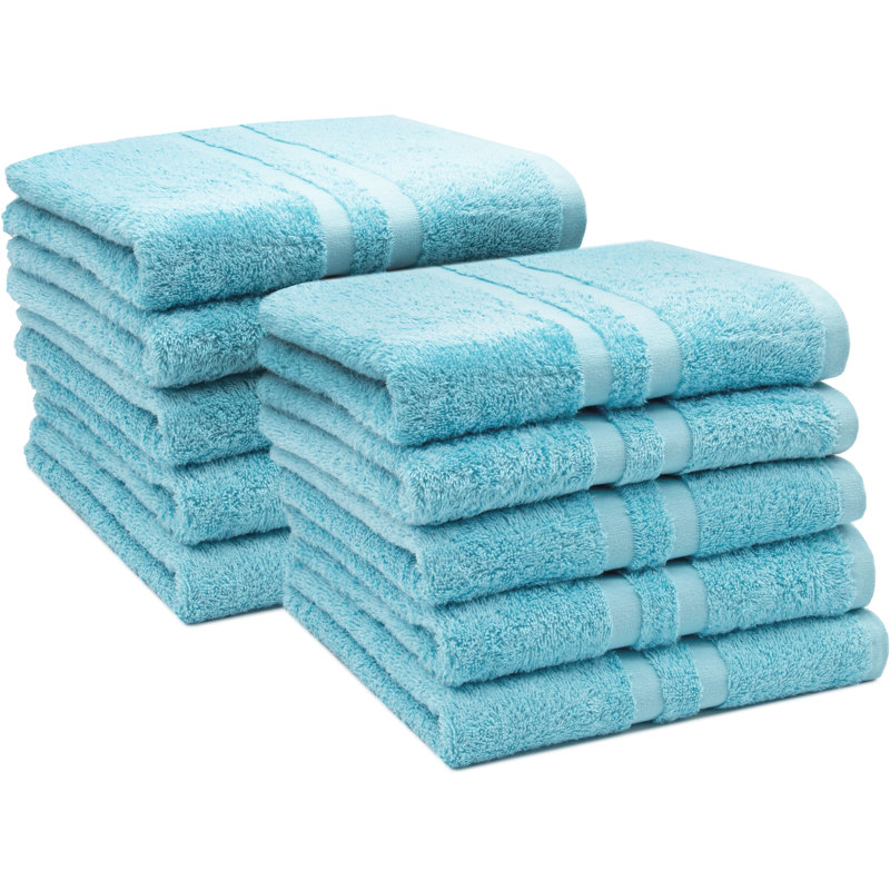 Midweight Hand Towel, Aqua
