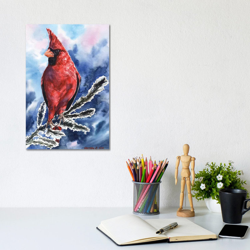 Cardinal by George Dyachenko - Wrapped Canvas Gallery-Wrapped Canvas Giclée, 30.48cm H x 20.32cm W