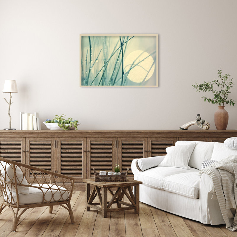 «Morning blues» par Ingrid Beddoes, impression sur bois encadrée, H 28 po x l 41 po