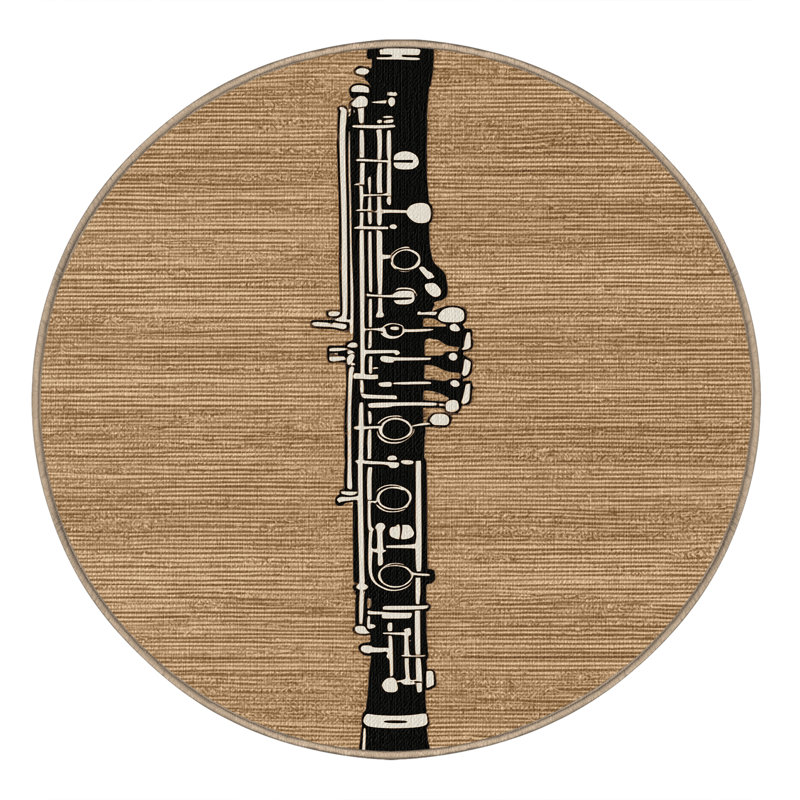  Tapis lavable Clarinette Music, Carré 4 pi