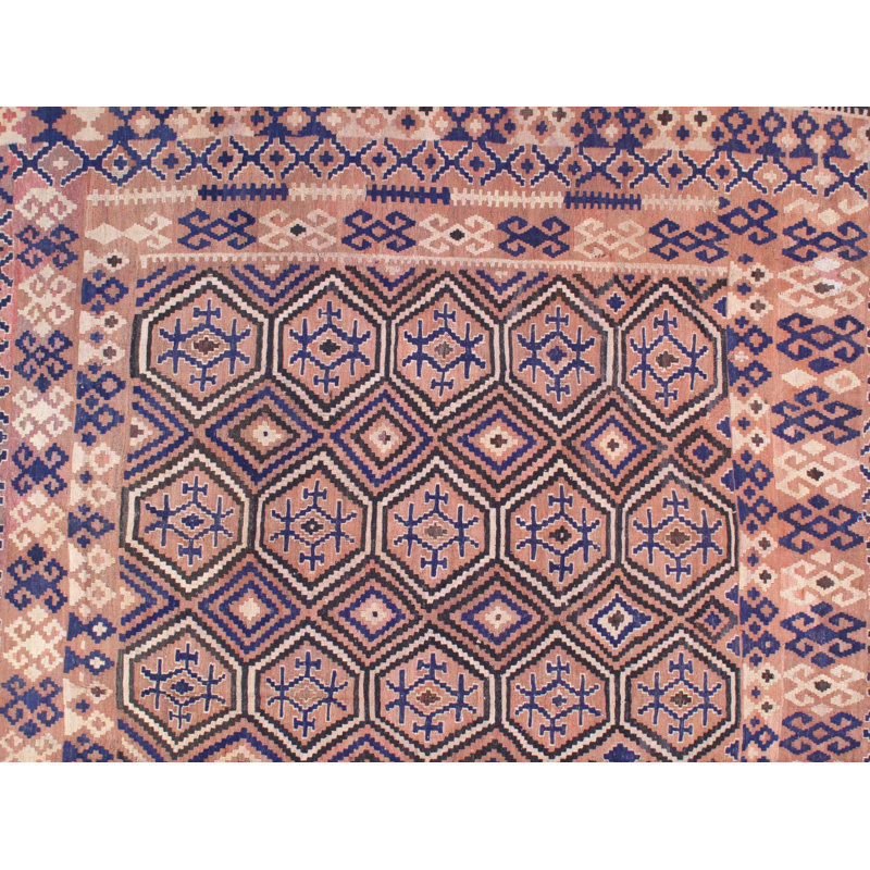 Afghan Wool Southwestern Area Rug in Brown