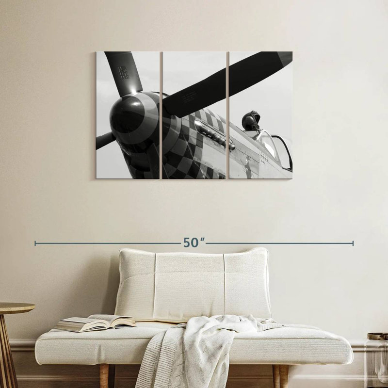 Mehar Mustang Fighter Plane, 24" H x 38" W