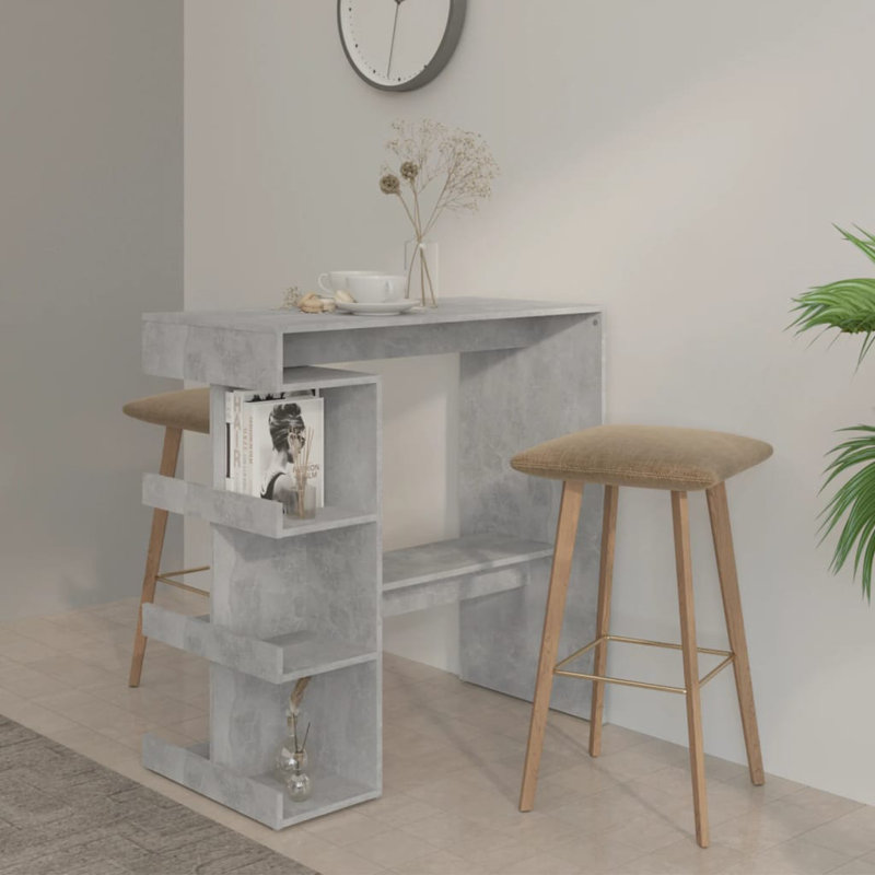 George Bar Table, Concrete Grey
