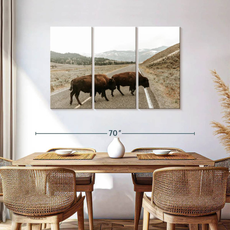 Brampt Buffalo Crossing Highway, H 36 po x l 57 po