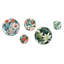Nigan - Ensemble d'art mural floral rond tropical de 5
