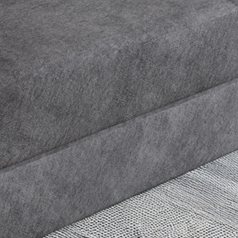 Canapé-lit pliant gris en mousse viscoélastique avec coussins rectangulaires, fauteuil / lit plateforme transformable adapté à la chambre à coucher