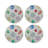 Jewel White Round Beaded Placemat Smooth