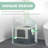 White Covered Cat Litter Box, Front Entry & Top Exit with Scoop for Large Cats
