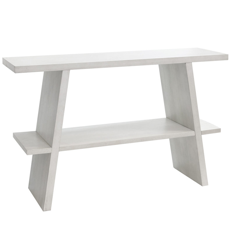 Console angulaire Arden - Blanc cassé patiné, Blanc cassé délavé
