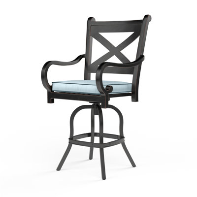 Monterey Aluminum Outdoor 29'' Bar Stool with Cushion
