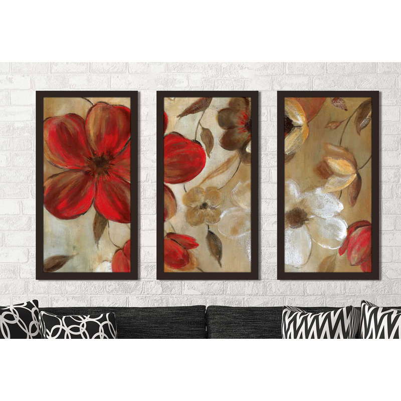 «Ready For Red I», reproduction de peinture à l'acrylique à multiples images, L 40,5 po x H 25,5 po x P 1 po