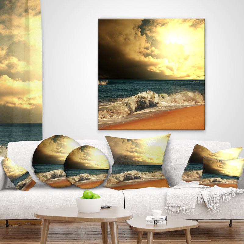 Oreiller en ciel sous le nuage, 16 po x 1 po, Coussin décoratif