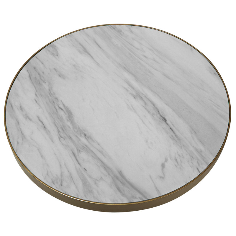 Nicolas End Table, Gold, Grey