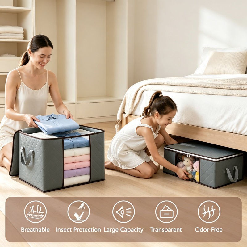 wekli Fabric Underbed Storage