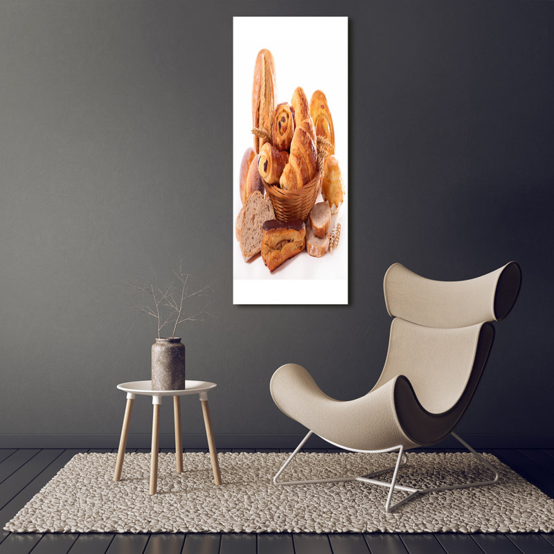 Bread In A Basket - Wrapped Canvas Print
