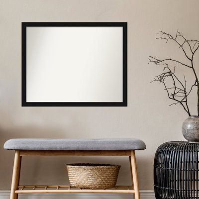 Avon Black Narrow Bathroom Vanity Non-Beveled Wall Mirror