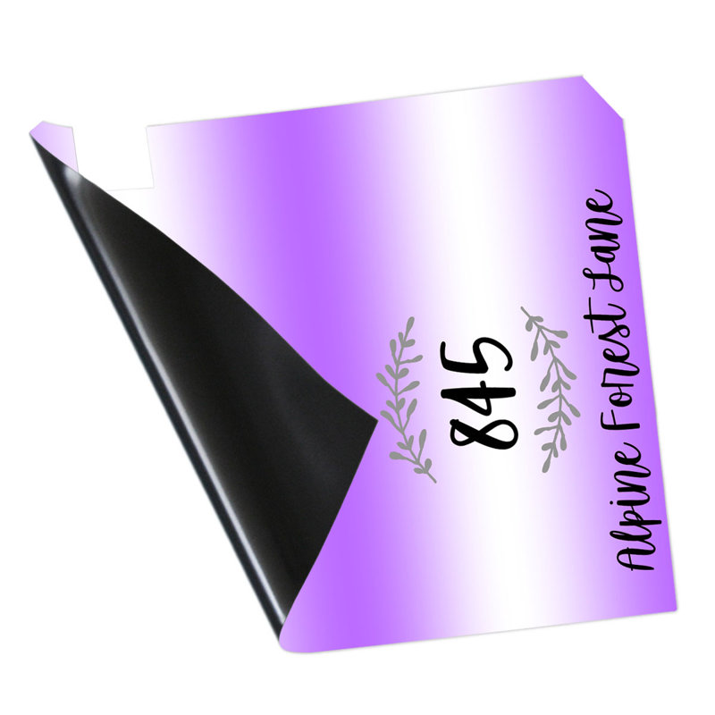 Boîte aux lettres magnétique personnalisée, Mauve, Oui