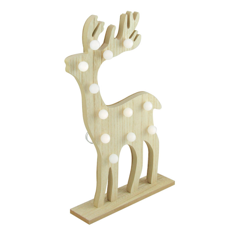 Figurine de Noël renne 15,75 "pré-éclairée à DEL