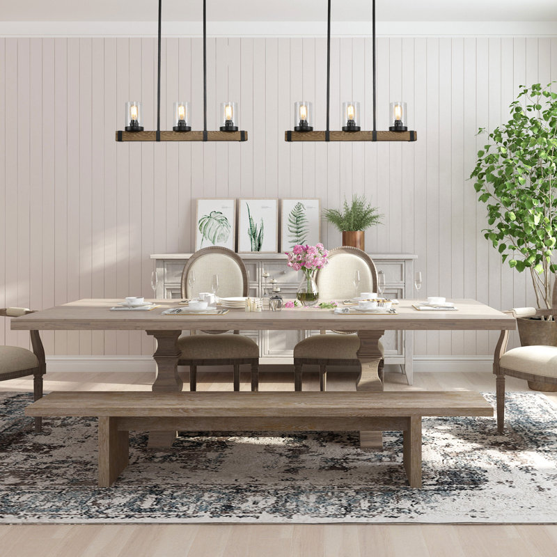 Lustre géométrique en bois 3 lumières Deemer