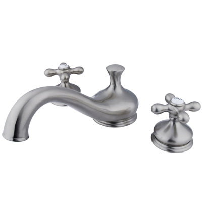 Robinet de baignoire romaine à fixation sur plateau à poignées doubles