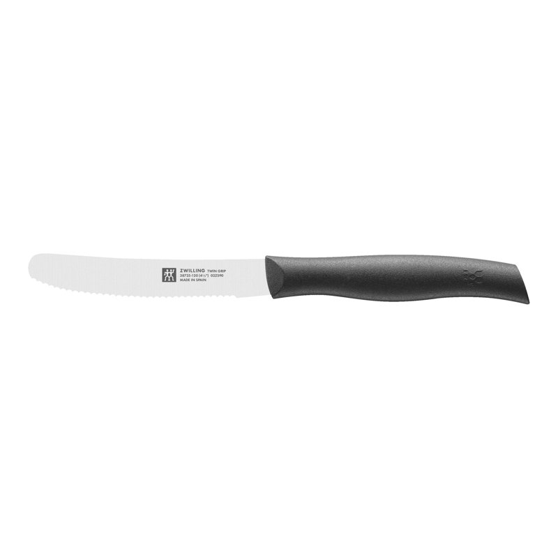 ZWILLING TWIN Grip 4.5-Inch Serrated Utility Knife - Black